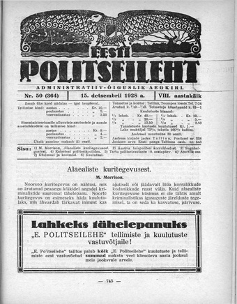 Eesti Politseileht ; 50 1928