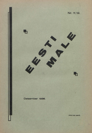 Eesti Male : Eesti Maleliidu häälekandja ; 11/12 1936-12
