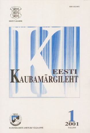 Eesti Kaubamärgileht ; 1 2001-01