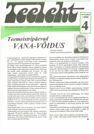 Teeleht : Maanteeameti tehnokeskuse väljaanne ; 4 1995-10