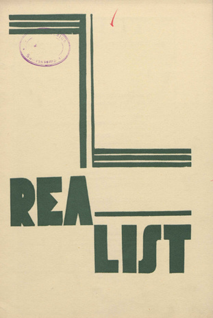 Realist : Tallinna Reaalgümnaasiumi õpilaskonna ajakiri ; 11 1939-12
