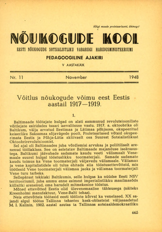 Nõukogude Kool ; 11 1948-11