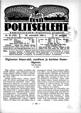 Eesti Politseileht ; 45 1924