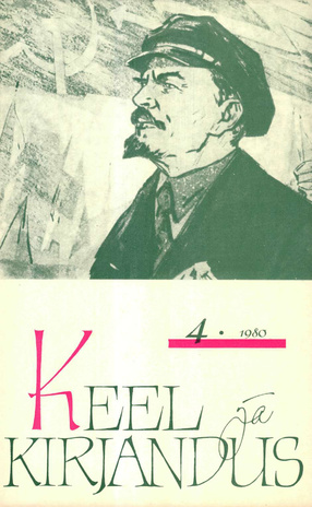 Keel ja Kirjandus ; 4 1980-04