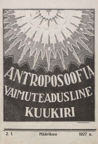 Antroposoofia ; 2 1927-01