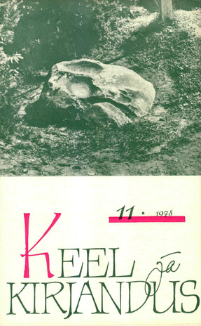 Keel ja Kirjandus ; 11 1978-11