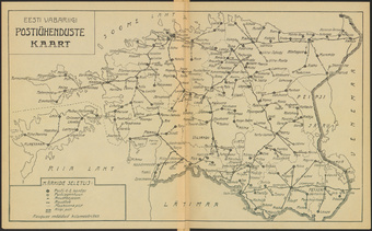 Eesti Vabariigi postiühenduste kaart