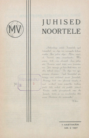 Juhised Noortele ; 2 1937