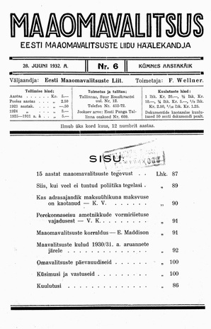 Maaomavalitsus ; 6 1932-06-28