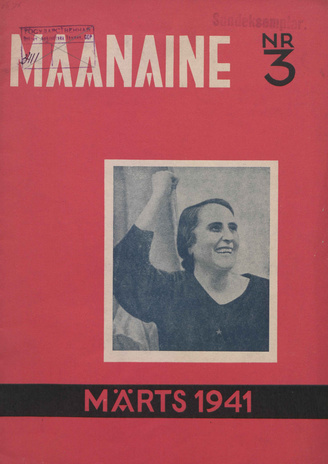 Maanaine : Ühiskondlik, poliitiline ja kirjandus-kultuuriline ajakiri ; 3 1941-03