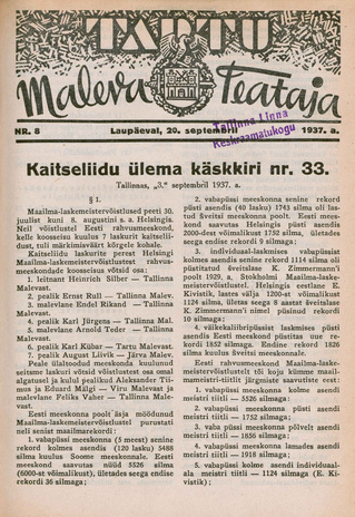 Tartu Maleva Teataja ; 8 1937-09-20