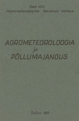 Agrometeoroloogia ja põllumajandus