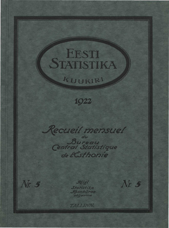 Eesti Statistika : kuukiri ; 5 1922