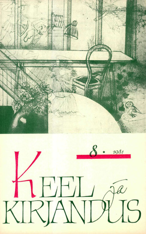 Keel ja Kirjandus ; 8 1981-08