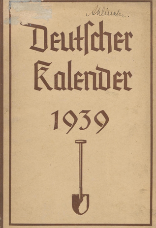 Deutscher Kalender : 1939