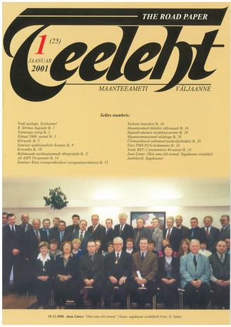 Teeleht = The Road Paper : Maanteeameti väljaanne ; 1 (25) 2001-02