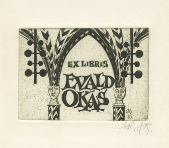 Ex libris Evald Okas 