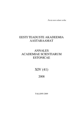 Eesti Teaduste Akadeemia aastaraamat ; 14 (41) 2008