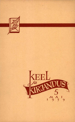 Keel ja Kirjandus ; 5 1959-05