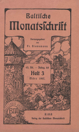 Baltische Monatsschrift ; 3 1907-03