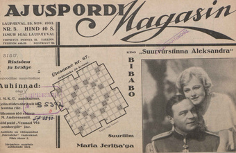 Ajuspordi Magasin ; 5 1933-11-25