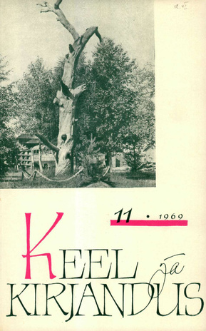 Keel ja Kirjandus ; 11 1969-11