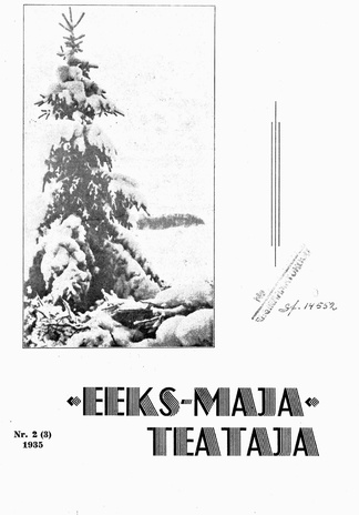 EEKS-MAJA Teataja ; 2 (3) 1935-12