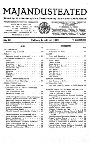 Majandusteated ; 10 1939-03-07
