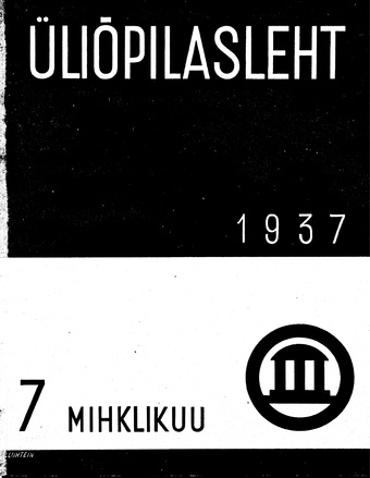 Üliõpilasleht ; 7 1937