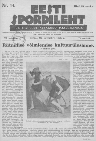 Eesti Spordileht ; 44 1926-11-26