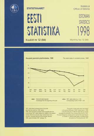 Eesti Statistika Kuukiri = Monthly Bulletin of Estonian Statistics ; 12(84) 1999-01