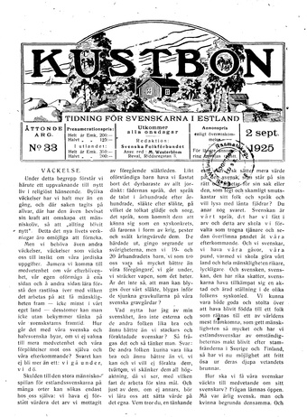Kustbon ; 33 1925