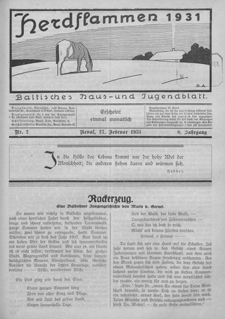 Herdflammen : Baltisches Haus- und Jugendblatt ; 2 1931-02-27