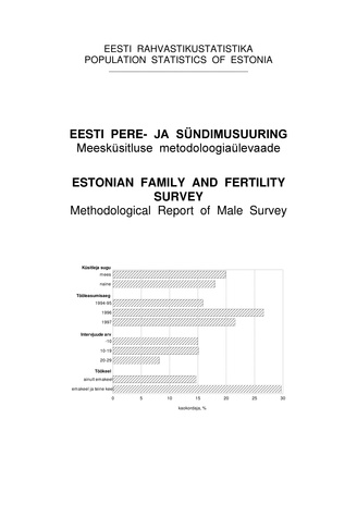 Eesti pere- ja sündimusuuring : meesküsitluse metodoloogiaülevaade = Estonian family and fertility survey : methodological report of male survey 