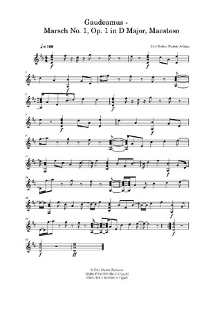 Gaudeamus : Marsch no. 1, Op. 1 in D major 