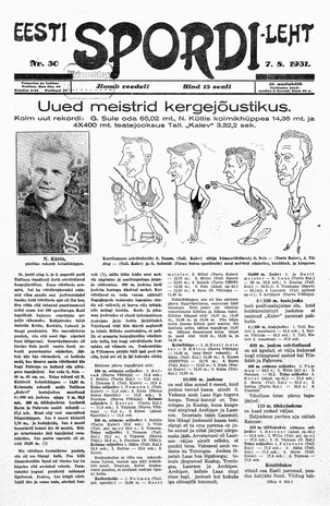 Eesti Spordileht ; 30 1931-08-07