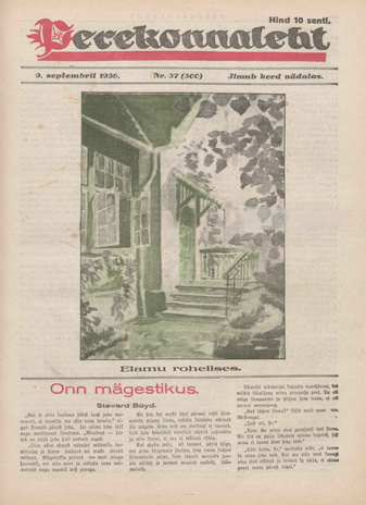 Perekonnaleht : mitmesuguse sisuga ajaviiteajakiri ; 37 (300) 1936-09-09