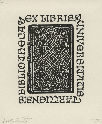 Ex libris Bibliotheca Universitatis Tartuensis 
