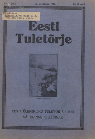Eesti Tuletõrje : tuletõrje kuukiri ; 2 (133) 1936-02-15