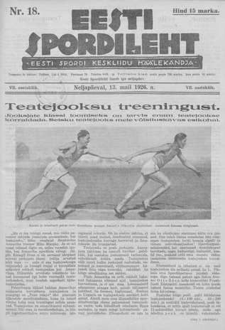 Eesti Spordileht ; 18 1926-05-13