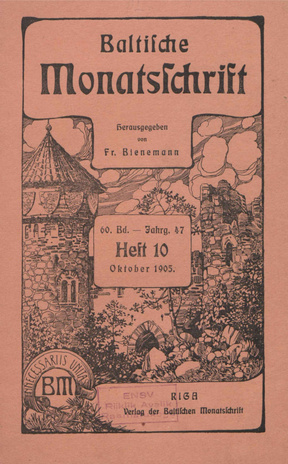 Baltische Monatsschrift ; 10 1905-10