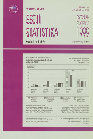 Eesti Statistika Kuukiri = Monthly Bulletin of Estonian Statistics ; 5(89) 1999-06