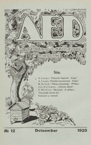 Aed : aianduse ajakiri ; 12 1925-12