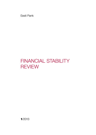 Financial stability review ; 1/2 2013