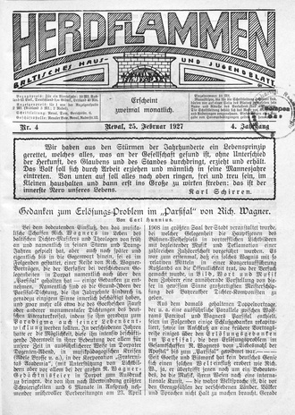 Herdflammen : Baltisches Haus- und Jugendblatt ; 4 1927-02-25