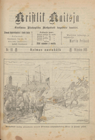 Kristlik Kaitsja : Eesti metodistide häälekandja ; 10 1922-10