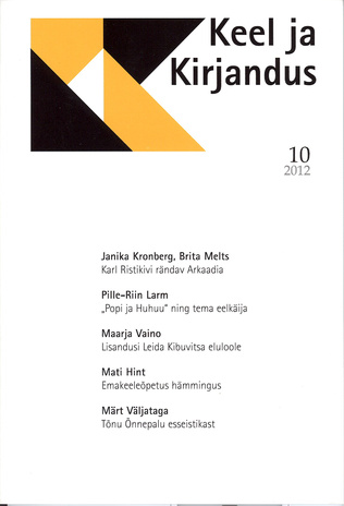 Keel ja Kirjandus ; 10 2012-10