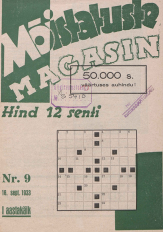 Mõistatuste Magasin ; 9 1933-09-16