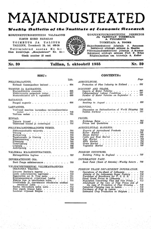 Majandusteated ; 39 1935-10-01