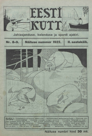 Eesti Kütt : jahiasjanduse, kalanduse ja spordi ajakiri ; 8-9 1922-08